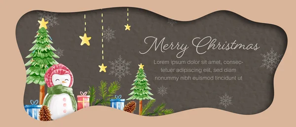 Noel arkaplanı. Acı için suluboya tekniğini kullan