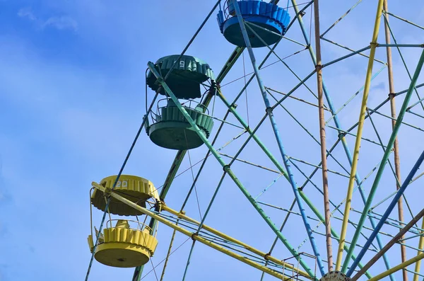 Old Ferris Wheel Sky Background — Stock Photo, Image