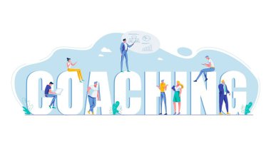 Koçluk Sermaye Harfleri Motivasyon Düz Posteri