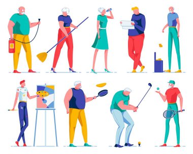 İnsanlar Hobileri ve Faaliyetleriyle Meşgul.