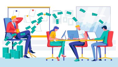 Patron Sandalyeye Otur Para Odasında Uçun