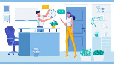 Resepsiyonda ya da Çalışma Odasında Konuşan İnsanlar.