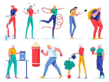 Farklı Faaliyetler Yapan İnsanlar, Kadınlar ve Erkekler.