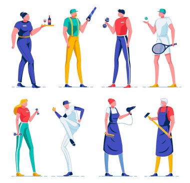 Garson, Erkek Testere, Sporcu, Kuaför.