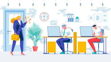 Kadın Patronun İki Erkekler Ofisi işçisini Giydirmesi