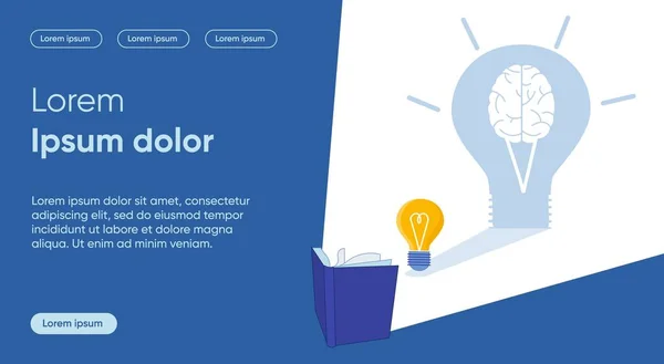 Educação Valor Flat Landing Page Vector Template —  Vetores de Stock