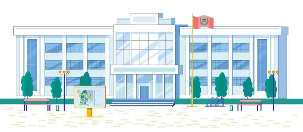 Modern Mimarlık Üniversitesi veya Kolej Cephesi.