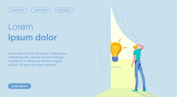 Visão geral, View Flat Landing Page Vector Template — Vetor de Stock