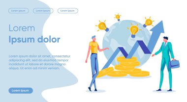 Düz İniş Sayfa Vektör Şablonunu Artır