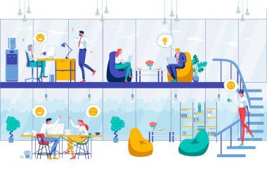 Yaratıcı ofis çalışanları bulundukları yerden memnunlar.