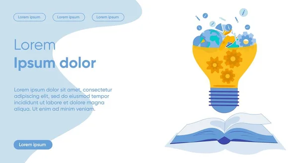 Idea Creation Flat Landing Page Vector Template — Stockvector