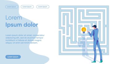 Idea Application Flat Landing Page Vector Template
