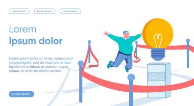 Cheerful Businessman Finding Great Business Idea.