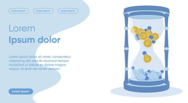 Time Passing Flat Landing Page Vector Template
