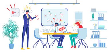 Deadline, Time Limit Flat Vector Illustration