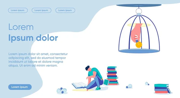 Working Out Idea Flat Landing Page Vector Template — Stockvektor