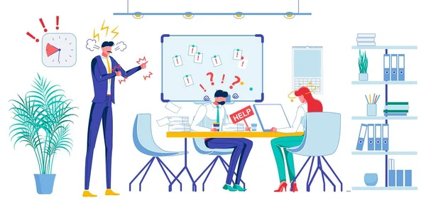 Deadline, Time Limit Flat Vector Illustration