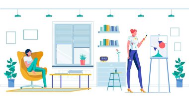 Resim ve sohbet derslerinde pratik yapmak ve sohbet etmek.