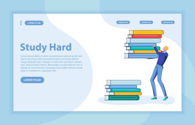 Banner ile Sert Düz Vektör İniş Sayfasını Çalıştır