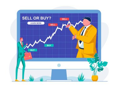 Çevrimiçi Ticaret Dersi Sat veya Satın Al Analiz Çizelgesi.