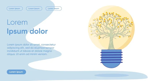 Plantilla de Vector de Landing Page plana de nacimiento de idea fresca Gráficos Vectoriales