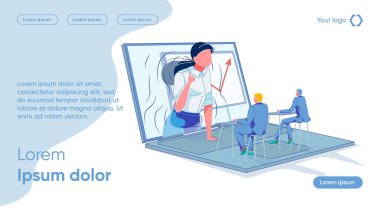 Laptop Screen 'den Kadın Patron İş Öğretiyor.