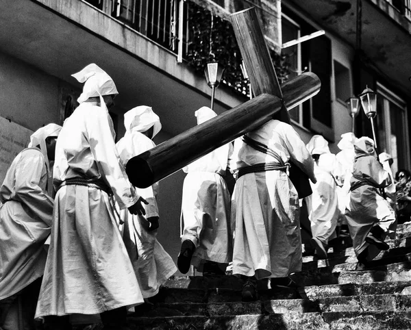 April 2019 Minori Italy Penitential Procession Battenti Secular Songs Minori — Stock Photo, Image