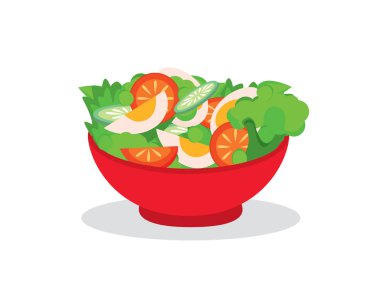 Bir kase sebze salatası. 