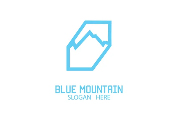 Logo Montagne Fond Blanc Illustartion Design — Image vectorielle