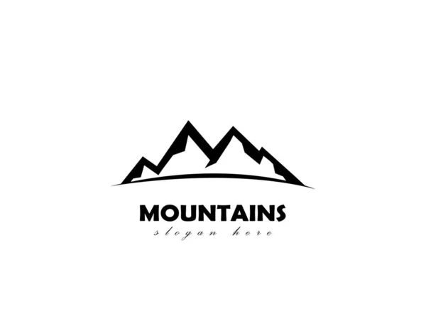Montagne Logo Sfondo Bianco Illstartion Design — Vettoriale Stock