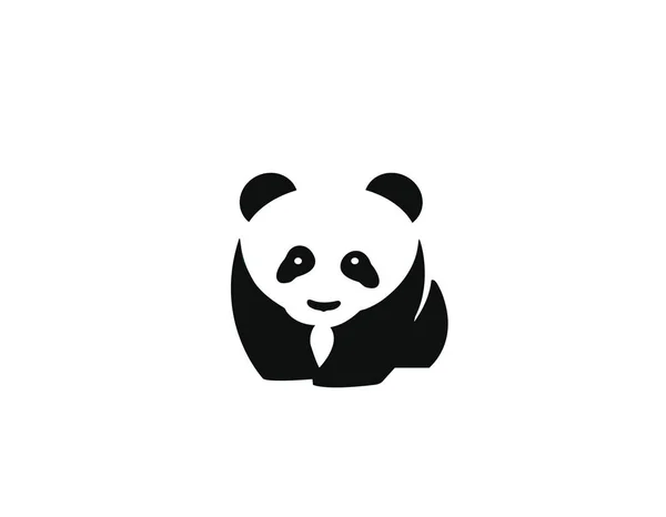 Panda logosu - beyaz arkaplan çizimi tasarımı