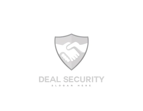 Logo Sécurité Deal Fond Blanc Illustartion Design — Image vectorielle