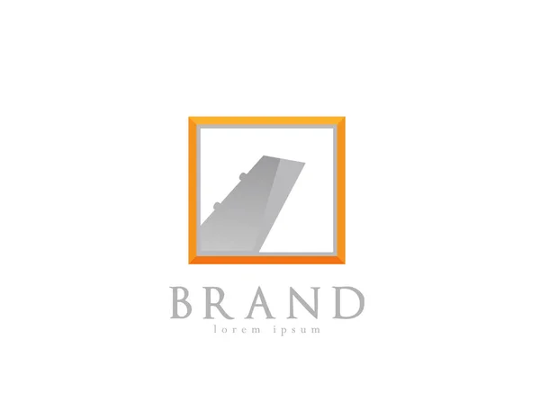 Plan Logo Agence Fond Blanc Illustartion Design — Image vectorielle