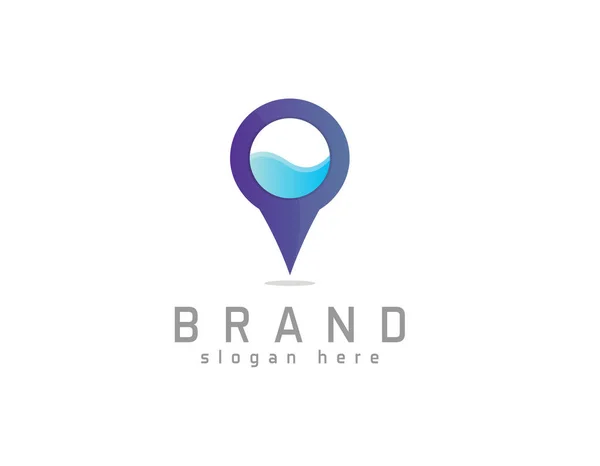 Punto Viaggio Logo Sfondo Bianco Illstartion Design — Vettoriale Stock