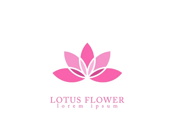 Lotus çiçeği logosu - beyaz arkaplan çizimi tasarımı