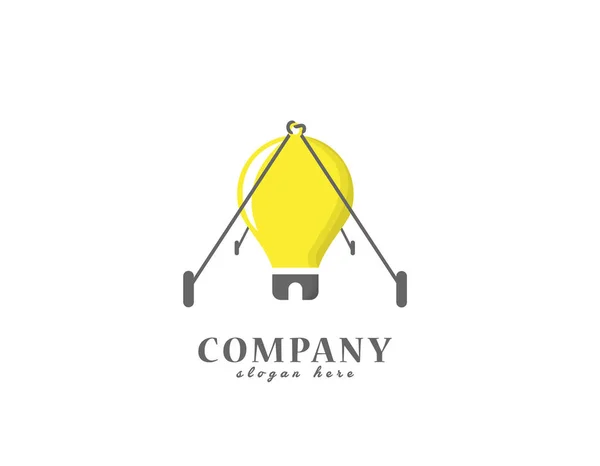 Κατασκήνωση Ιδέες Logo Λευκό Φόντο Εικονογράφηση Σχεδιασμό — Διανυσματικό Αρχείο