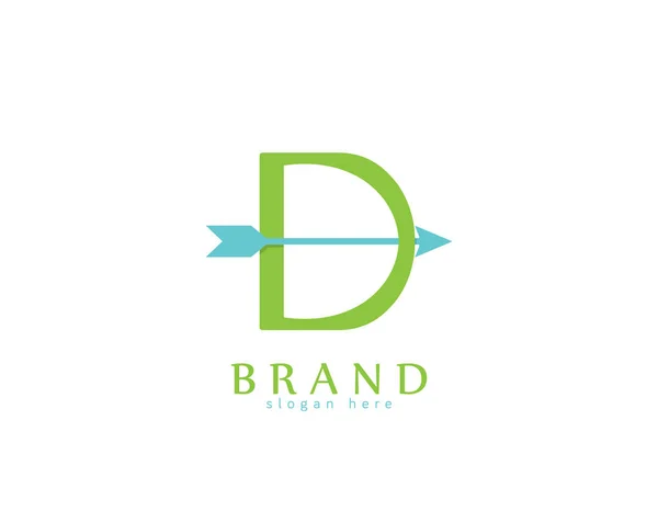 Freccia Logo Bianco Sfondo Illstartion Design — Vettoriale Stock