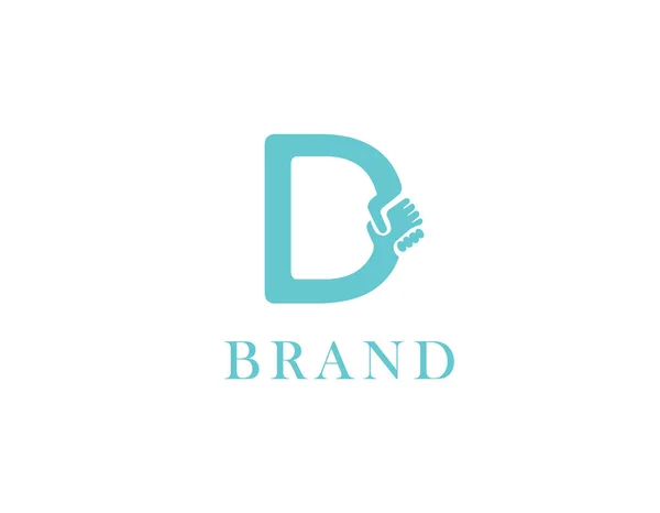 Business Deal Logo Biały Tło Ilustracja Projekt — Wektor stockowy