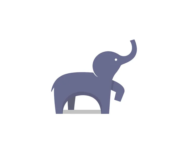 Elefante Logotipo Fundo Branco Design Ilusão — Vetor de Stock