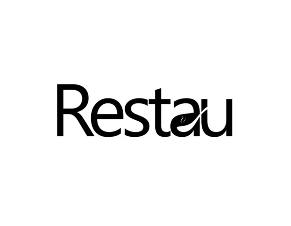 Logotipo Restau Fondo Blanco Diseño Ilustración — Vector de stock