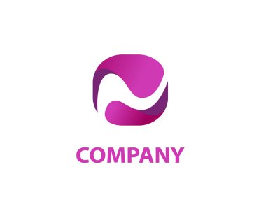 Vektör soyut harf N logo tasarımı kavramı.