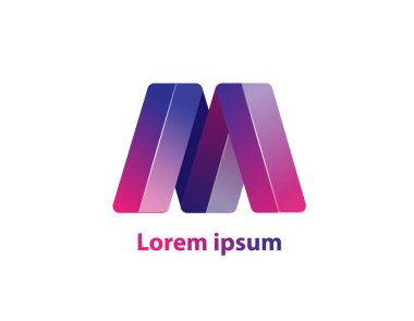 Vektör soyut harf M logo tasarımı kavramı.