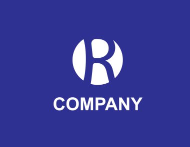 R tasarım logosu - beyaz arkaplan çizimi tasarımı