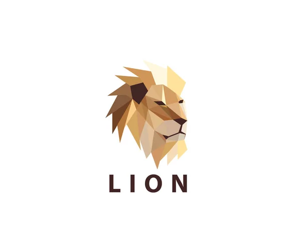 Illustration Colorée Logo Tête Lion — Image vectorielle