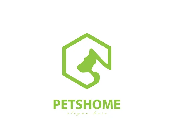 Vektorbild Eines Hunde Und Katzendesigns Auf Weißem Hintergrund Petshop — Stockvektor
