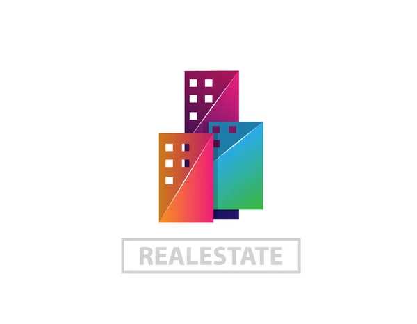 Immobilier Logo Élément Design — Image vectorielle