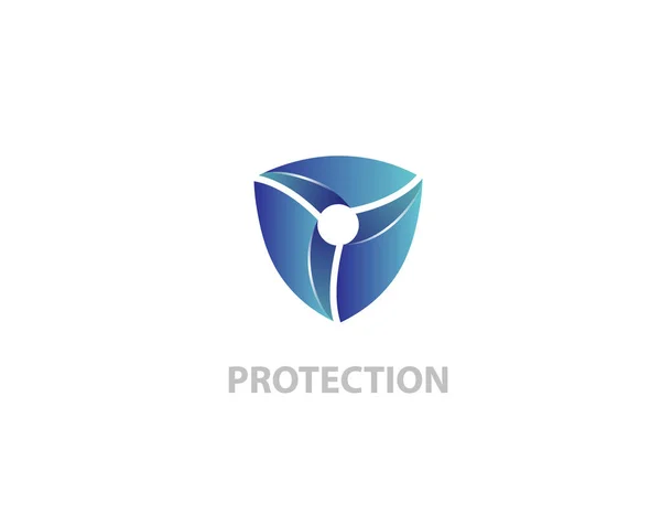 Escudo Protección Ilustración Logo — Vector de stock