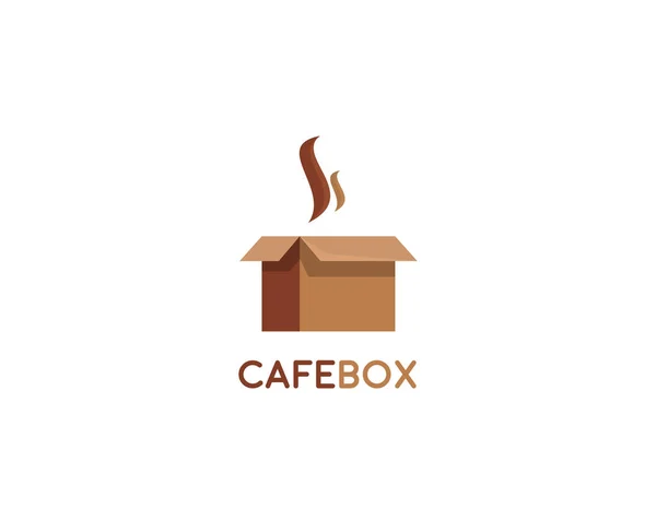 Cafe Box logo design- white background illustartion design