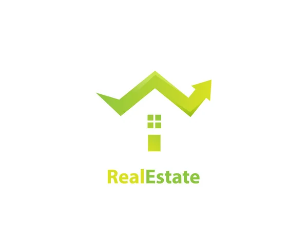 Real Estate Arrow Logo Ontwerp — Stockvector