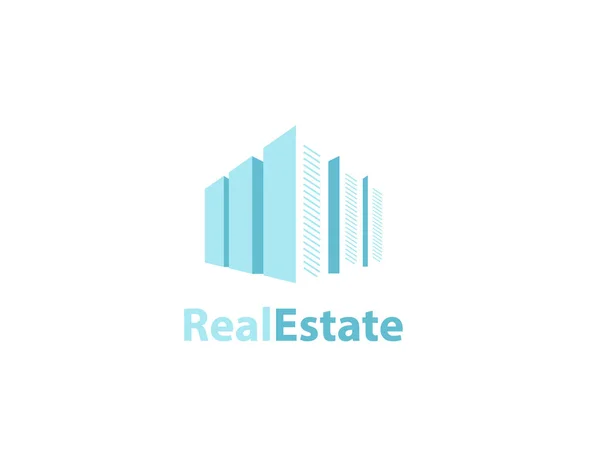Logo Des Bâtiments Immobiliers Illustration — Image vectorielle